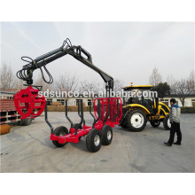 Log Loader Trailer 5T 8T 10T logging trailer with crane